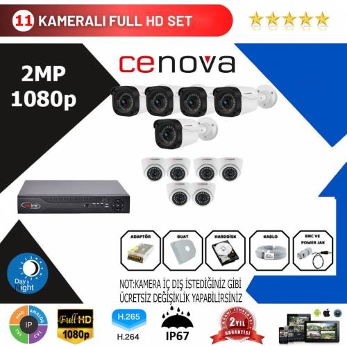 Cenova 11’li Set 2 Mp 1080p Hd Kamera Sistemi