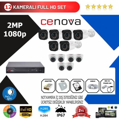 Cenova 12’li Set 2 Mp 1080p Hd Kamera Sistemi