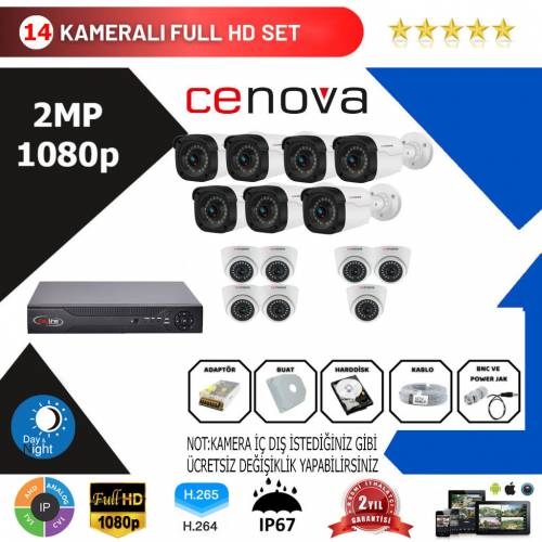 Cenova 14’lü Set 2 Mp 1080p Hd Kamera Sistemi