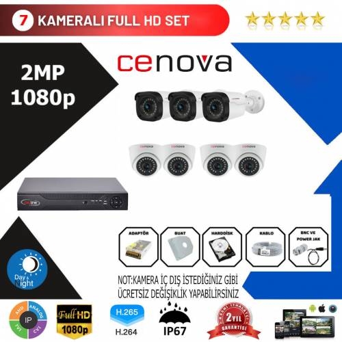 Cenova 7’li Set 2 Mp 1080p Hd Kamera Sistemi