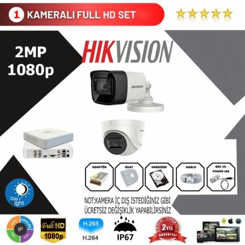 Hikvision 2’li Set 2 Mp 1080p Hd Kamera Sistemi