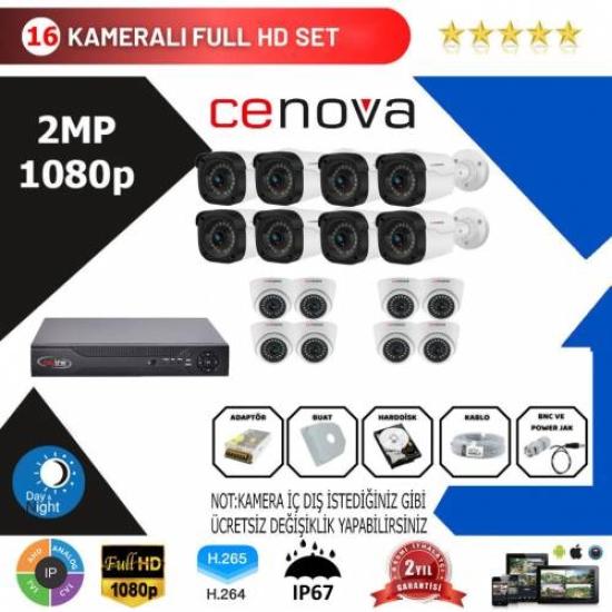Cenova 16’lı Set 2 Mp 1080p Hd Kamera Sistemi