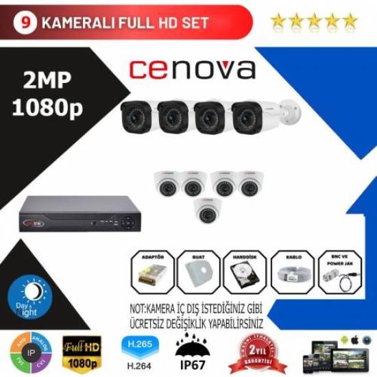 Cenova 9’lu Set 2 Mp 1080p Hd Kamera Sistemi