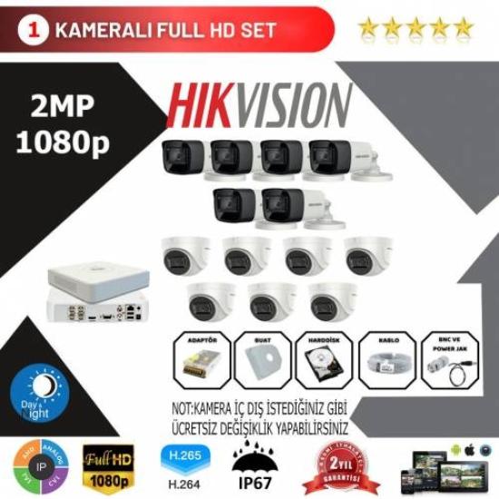 Hikvision 13’lü Set 2 Mp 1080p Hd Kamera Sistemi