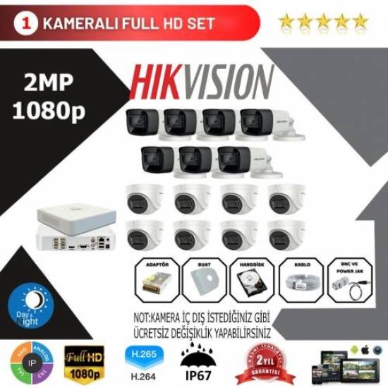 Hikvision 15’li Set 2 Mp 1080p Hd Kamera Sistemi
