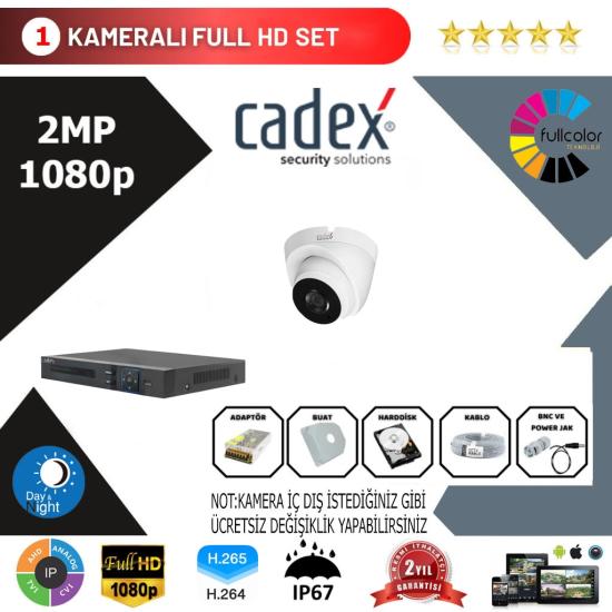 Cadex 1’li Set 2MP 1080P Full Color Kamera