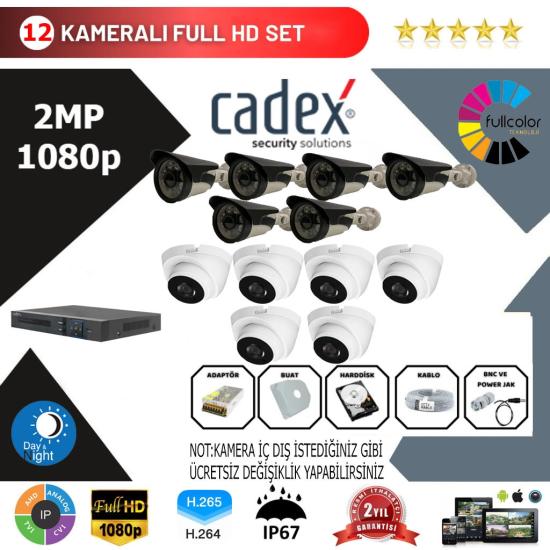 Cadex 12’li Kamera Set 2MP 1080P Full Color