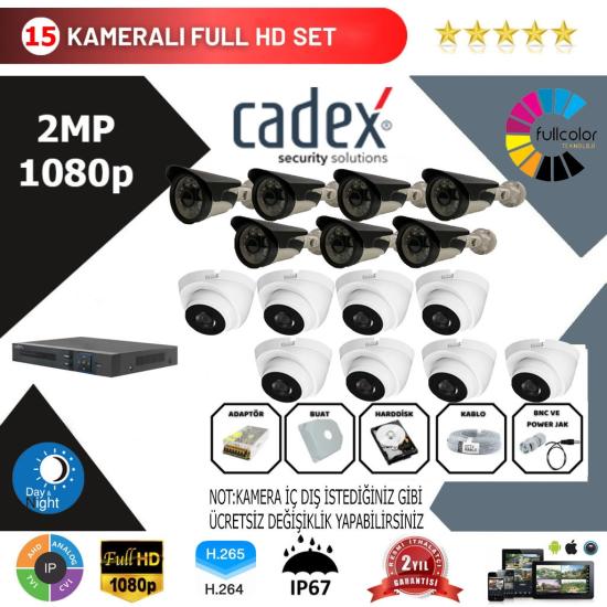 Cadex 15’li Kamera Set 2MP 1080P Full Color