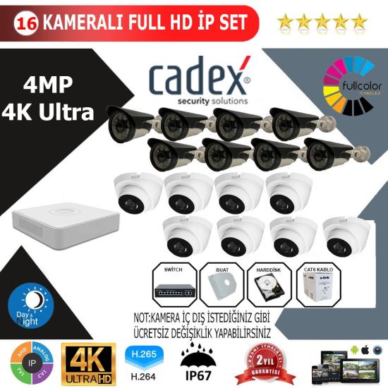 GOLD 16’lİ 4MP 4K ULTRA İP Kamera Seti
