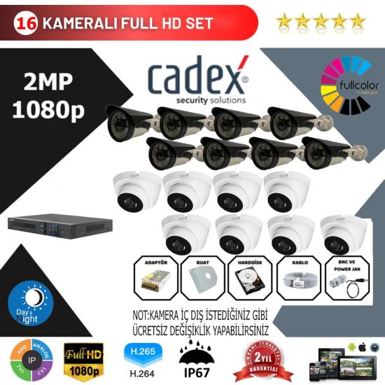 Cadex 16’lı Kamera Set 2MP 1080P Full Color