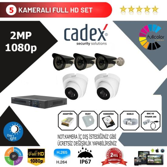Cadex 5’li Kamera Set 2MP 1080P Full Color