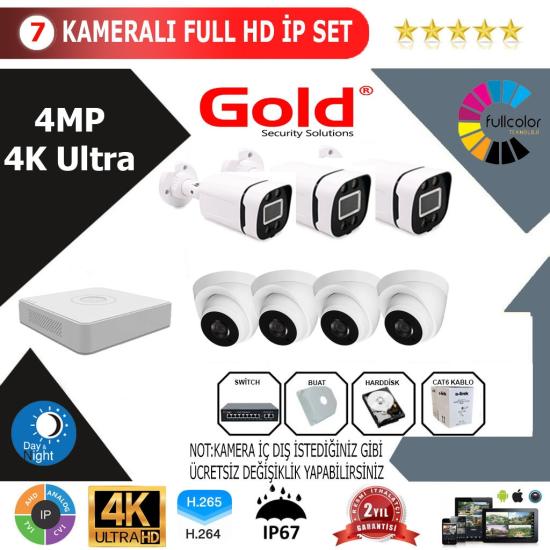 CADEX 6’lı 4MP 4K ULTRA İP Kamera Seti