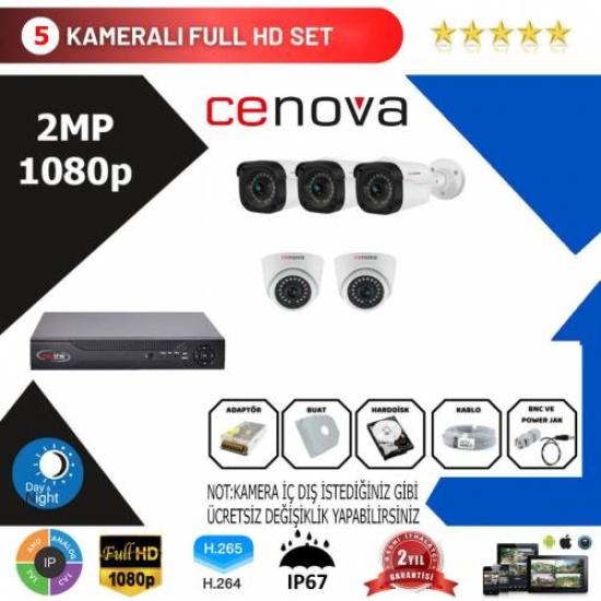 Cenova 5’li Set 2 Mp 1080p Hd Kamera Sistemi