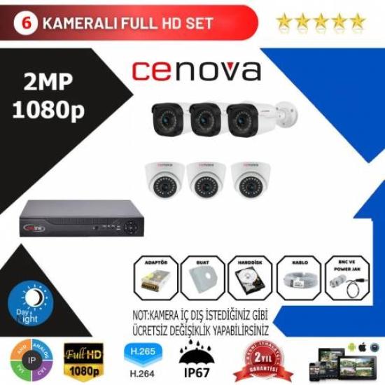 Cenova 6’lı Set 2 Mp 1080p Hd Kamera Sistemi