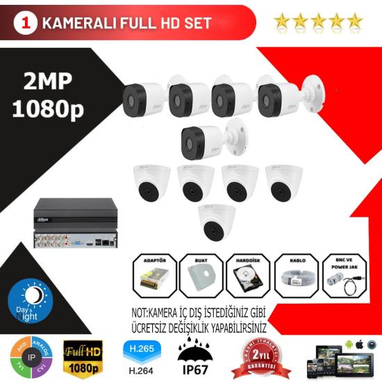 Dahua 10’lu Set 2Mp 1080p Hd Kamera Sistemi