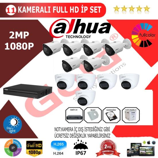 Dahua 11’li 2MP 1080P İP Kamera Seti