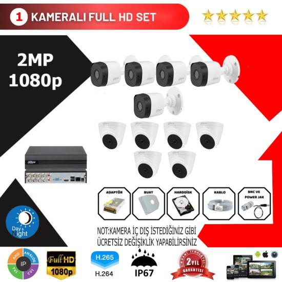 Dahua 11’li Set 2Mp 1080p Hd Kamera Sistemi