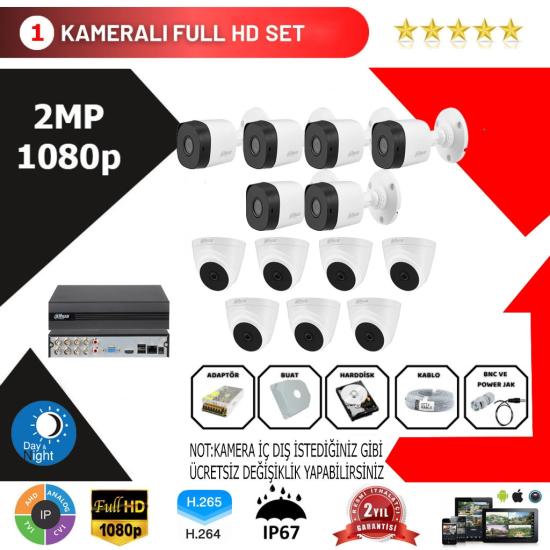 Dahua 13’lü Set 2Mp 1080p Hd Kamera Sistemi
