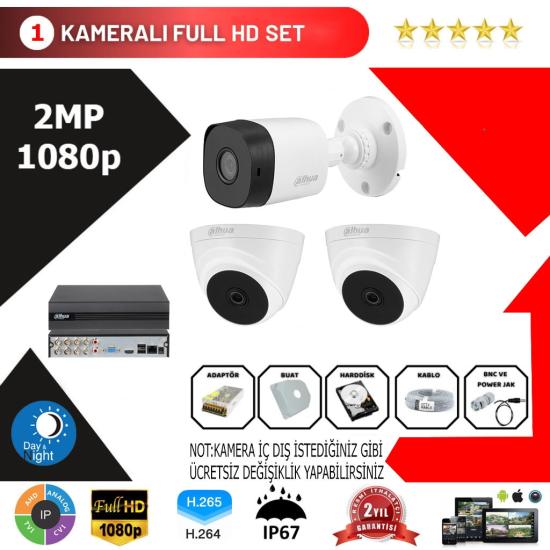 Dahua 3’lü Set 2Mp 1080p Hd Kamera Sistemi