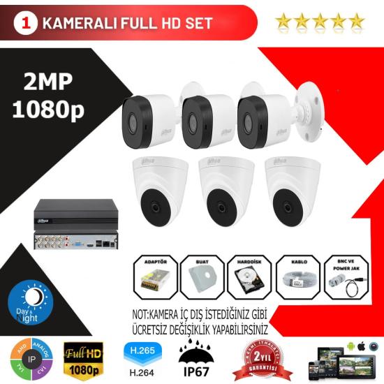 Dahua 6’lı Set 2Mp 1080p Hd Kamera Sistemi