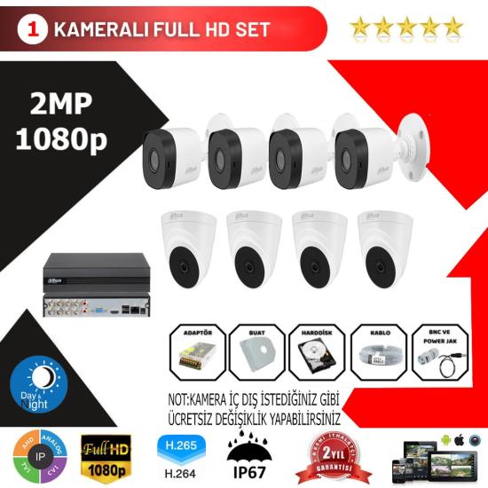 Dahua 8’li Set 2Mp 1080p Hd Kamera Sistemi