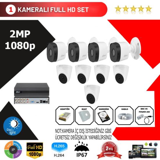 Dahua 9’lu Set 2Mp 1080p Hd Kamera Sistemi