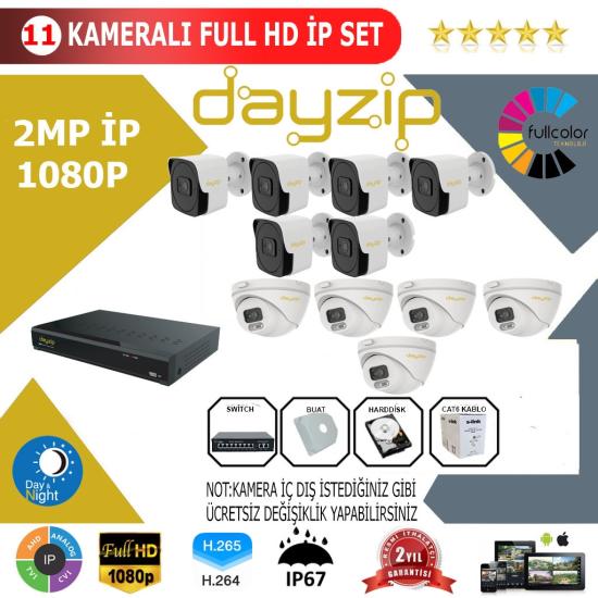 Dayzip 11’li 2MP 1080P IP Kamera Sistemi