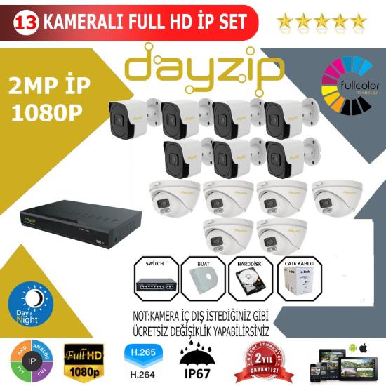 Dayzip 13’lü 2MP 1080P İP Kamera Sistemi