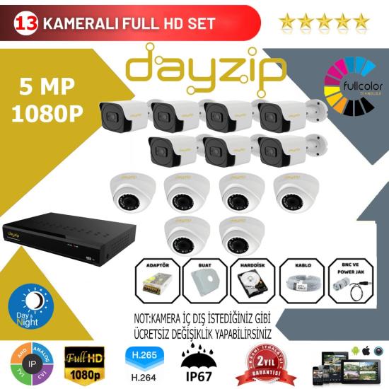 Dayzip 13’lü Set 5Mp 1080p Hd Kamera Sistemi
