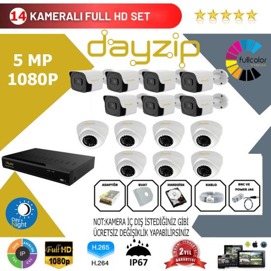 Dayzip 14’lü Set 5Mp 1080p Hd Kamera Sistemi