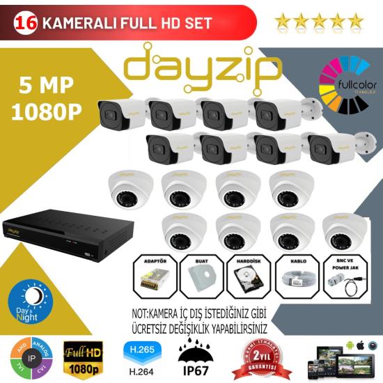 Dayzip 16’lı Set 5Mp 1080p Hd Kamera Sistemi