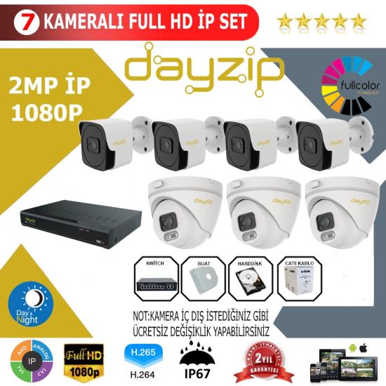 Dayzip 7’li 2MP 1080P İP Kamera Sistemi