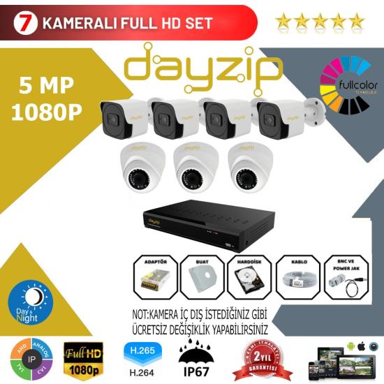 Dayzip 7’li Set 5Mp 1080p Hd Kamera Sistemi