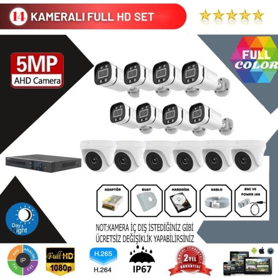 GOLD 14’lu 2MP AHD Kamera Seti