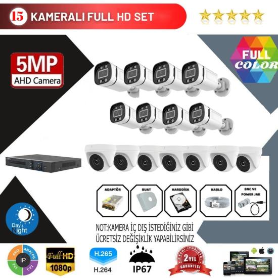 GOLD 15’lİ 2MP AHD Kamera Seti
