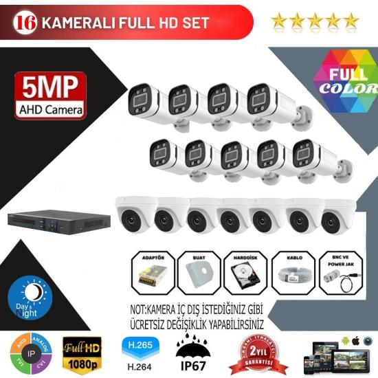 GOLD 16’LI 2MP AHD KAMERA SETİ
