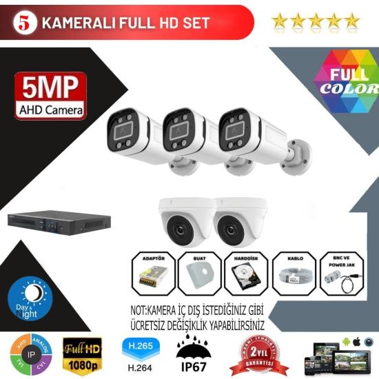 GOLD 5’lİ 2MP AHD Kamera Seti