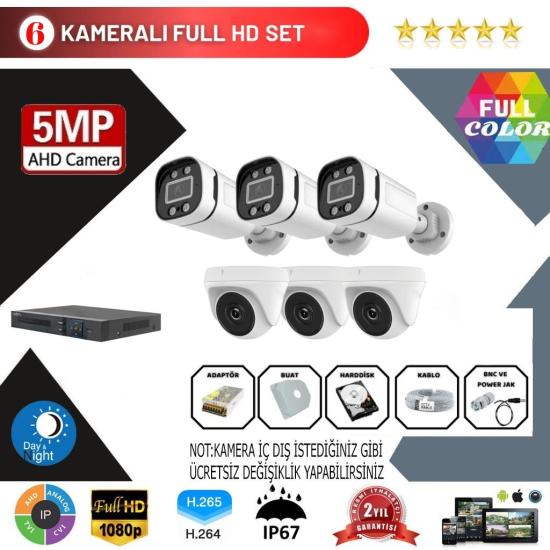 GOLD 6’lİ 2MP AHD Kamera Seti