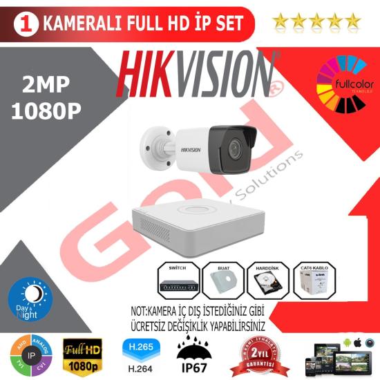 Hikvision 1’li 2MP 1080P İP Seti