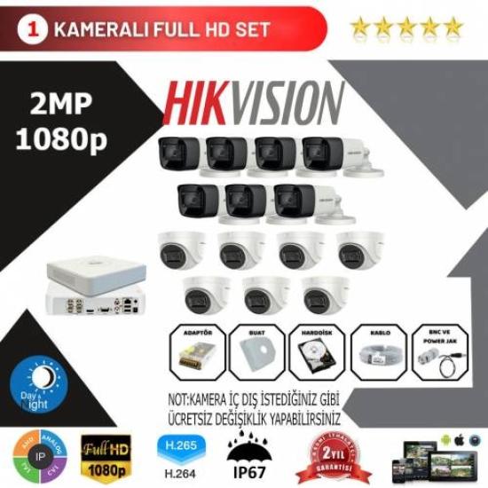 Hikvision 14’lü Set 2 Mp 1080p Hd Kamera Sistemi