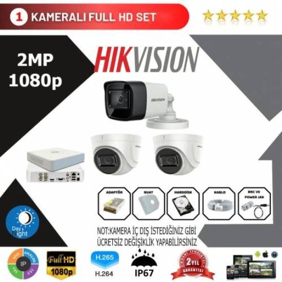 Hikvision 3’lü Set 2 Mp 1080p Hd Kamera Sistemi