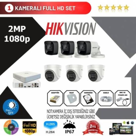 Hikvision 6’lı Set 2 Mp 1080p Hd Kamera Sistemi