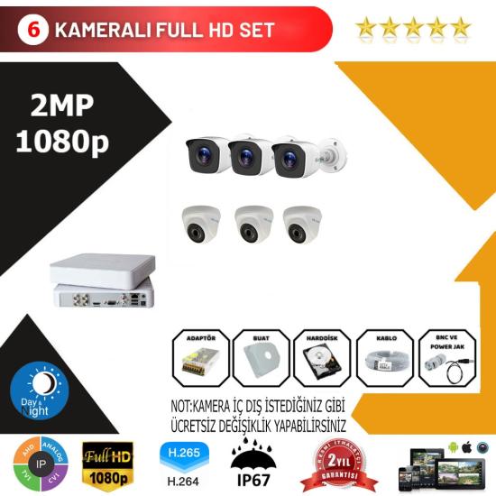 Hilook 6’lı Set 2Mp 1080p Hd Kamera Sistemi
