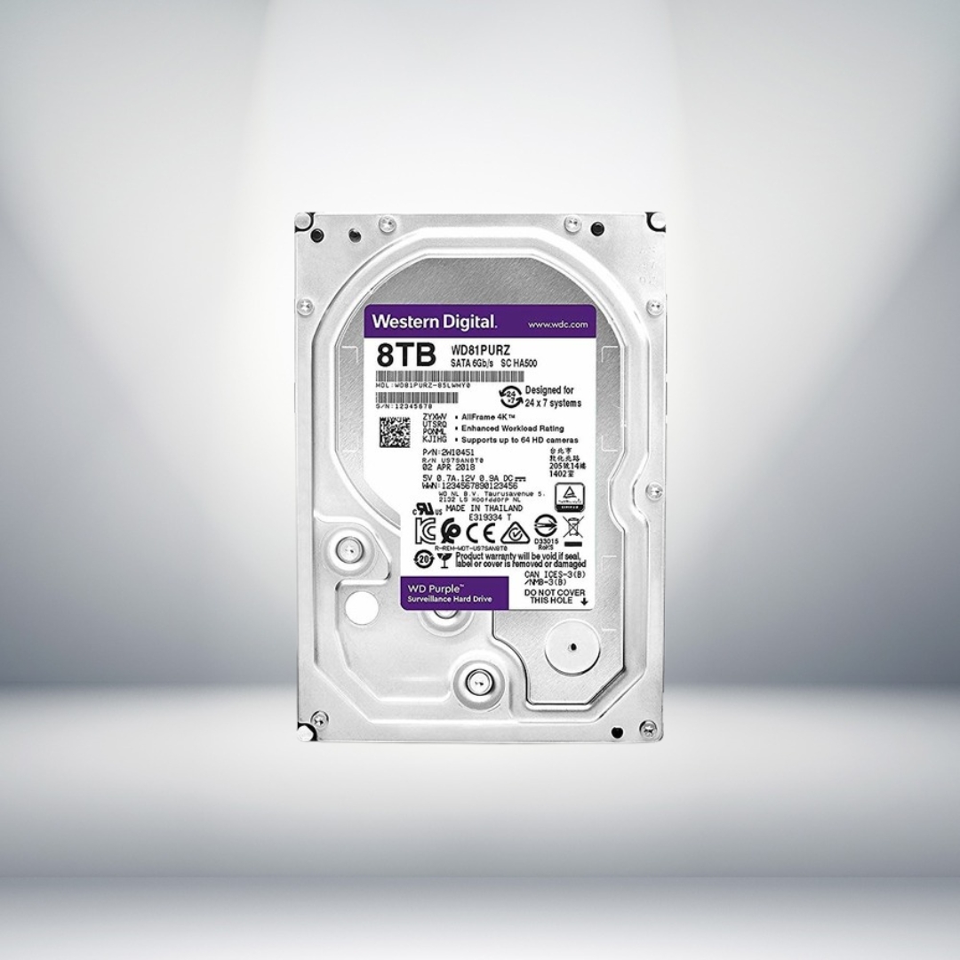 WD Purple 3.5’’ 8TB 7200RPM SATA Hard Disk WD82PURZ