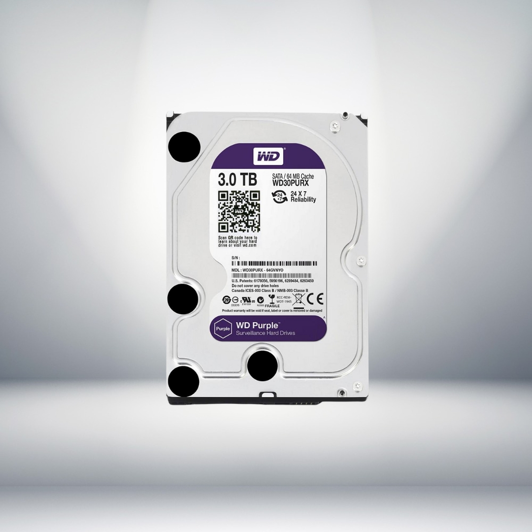 Western Digital Purple WD30PURX 3 TB Harddisk 7/24 Güvenlik Diski
